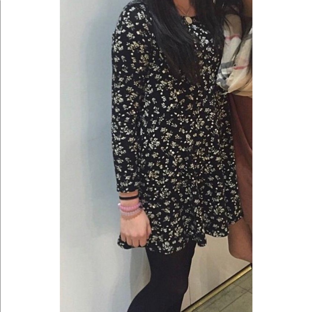 Lush black and white floral dress